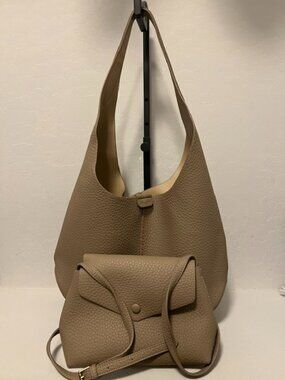 NEWBELLA Hanna Women's 2-piece Shoulder Bag & Clutch Set in Brown, NWOT
